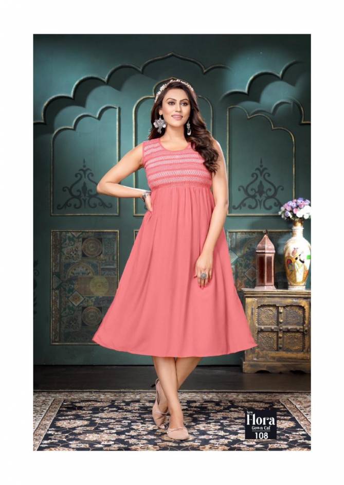 New Flora Gown Cal By Trendy Party Wear Kurtis Catalog